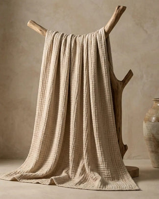 Plaid en gaze de coton — 6 couches tissées (Offre 1+1)