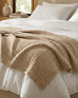 Plaid en gaze de coton — 6 couches tissées (Offre 1+1)