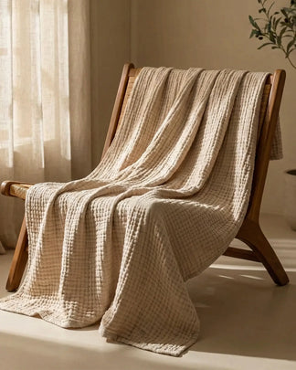 Plaid en gaze de coton — 6 couches tissées (Offre 1+1)