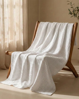 Plaid en gaze de coton — 6 couches tissées (Offre 1+1)