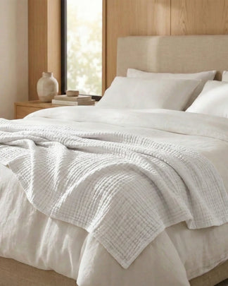 Plaid en gaze de coton — 6 couches tissées (Offre 1+1)