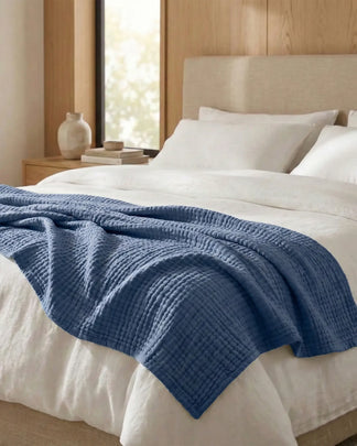 Plaid en gaze de coton — 6 couches tissées (Offre 1+1)