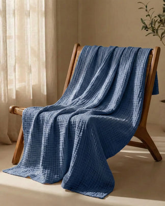 Plaid en gaze de coton — 6 couches tissées (Offre 1+1)