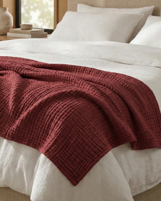 Plaid en gaze de coton — 6 couches tissées (Offre 1+1)