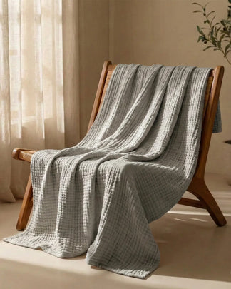 Plaid en gaze de coton — 6 couches tissées (Offre 1+1)