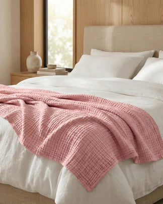 Plaid en gaze de coton — 6 couches tissées (Offre 1+1)