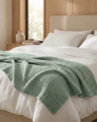 Plaid en gaze de coton — 6 couches tissées (Offre 1+1)