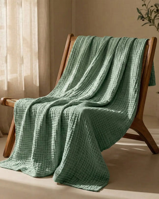Plaid en gaze de coton — 6 couches tissées (Offre 1+1)