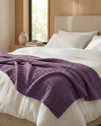 Plaid en gaze de coton — 6 couches tissées (Offre 1+1)