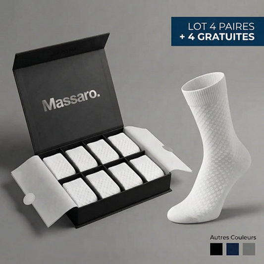 Chaussettes mi-hautes haut de gamme Massaro en fibre de bambou