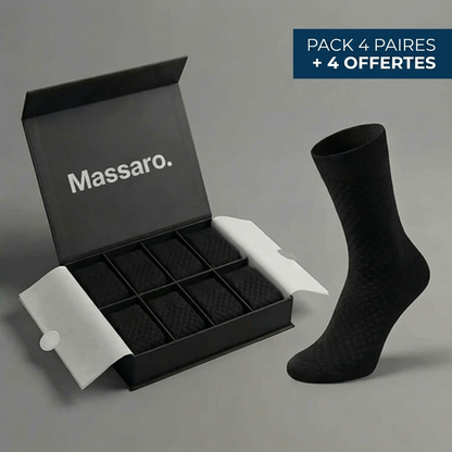 Chaussettes mi-hautes haut de gamme Massaro en fibre de bambou